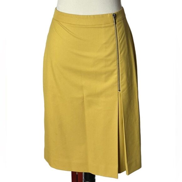 Nordstrom’s Classiques Entier “Notion Weave” Butter Yellow Lined Skirt (Size:2) - Picture 5 of 12